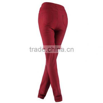 Factory High Quality and Best Price Women Hot Sale Summer Autumn High Waist Tight Slim Red Elegant Long Pants photo-2