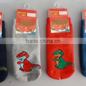 chldren tramponline socks with anti slip grip and full terry inside