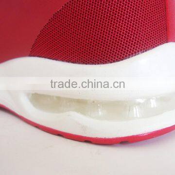 Red Mesh Upper PU Air Cushion Sport Women Shoes photo-6