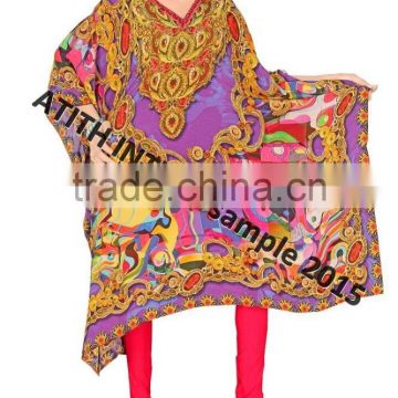 DIGITAL PRINTED COTTON PONCHO