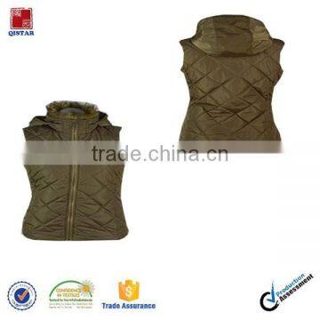 Wholesale Fashion Women's winter Warm Vest With Hood