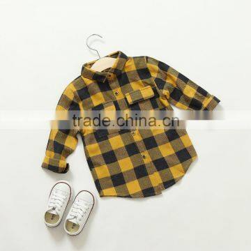 2-8 Years Wholesale 2017 New Fashion Full Sleeve Kids Blouses Cotton Autumn Plaid Boys Shirts photo-4