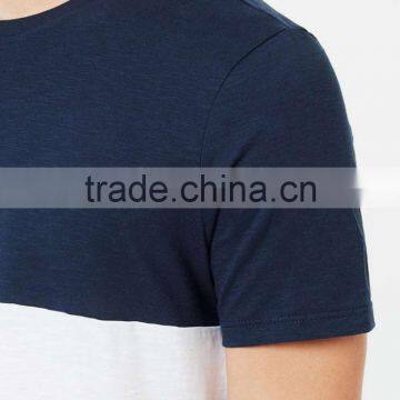 Wholesale Custom Navy Blue and White Mens T-shirts 100% Cotton t Shirts photo-4