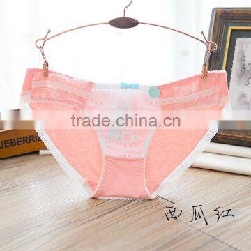 Women's Cheap Cute Cotton Lace Hipster Panty Pants Young Girls Cotton Briefs photo-5