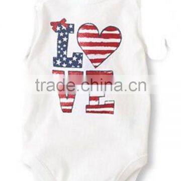 2016 Baby Clothes Romper July 4th New Fashion Design Baby Jumpsuits & Bodysuits Plain Cotton Manufacturer Guangzhou photo-3