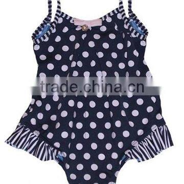 Navy Polka Dots Cotton Plain Baby Romper Playsuit Comfortable soft Rompers for Infant baby union suit petti romper for Baby