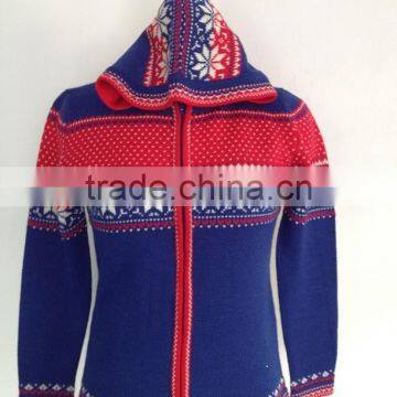 30% Wool 70% Acrylic Thermal Women Fashion Knitted Sweaters Cardigan Pullover photo-2