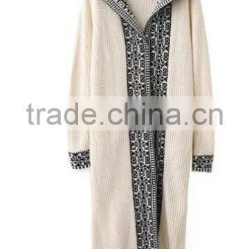 Runwaylover EY1054C New Fashion 2017 Ladies Long Style Embroidery Cardigan Coats photo-4
