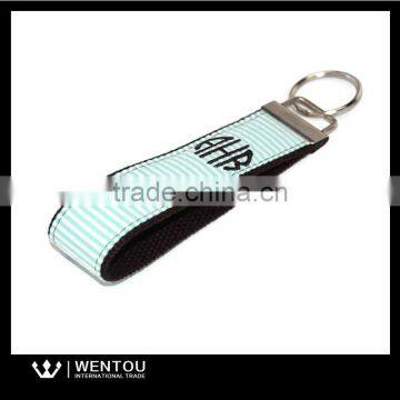 Hot Selling Monogram Webbing Seersucker Key Fob photo-2