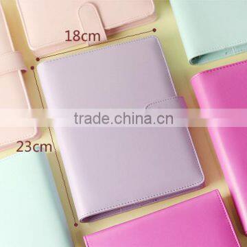 A6/A6 Faux Leather Cover Loose Leaf Agenda Planner Custom Daily Planner Dairy With Clasp/insert Pocket /pen Holder photo-2