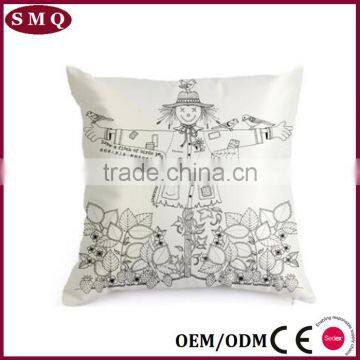 New Design Hand Drawing Washable Imitated Silk Fabric Sleep Pillow photo-3