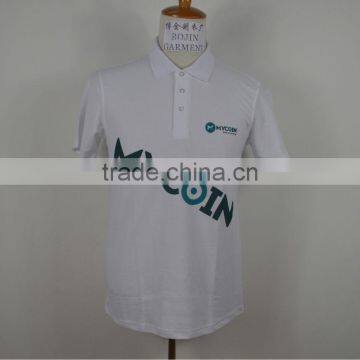 custom mens cotton zipper collar polo shirt