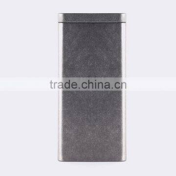 Factory Direct Sale Square Black Frosted Packing Metal Tea Tin Box General Packaging Tin Case Custom Wholesale photo-2