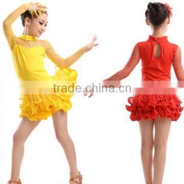 Girls Latin Ballet Jazz Dance Dress Childrens Tutu Lace Dress Dancewear Costume photo-2