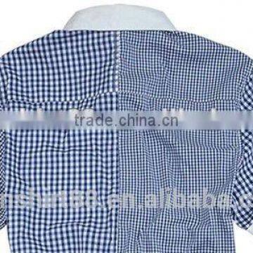 Contrast Color Check Shirts Men Shirts With Pocket photo-2