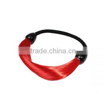 Chemical Fiber Hair Ties Round Red Elastic Girl Hair Ponytail Holder