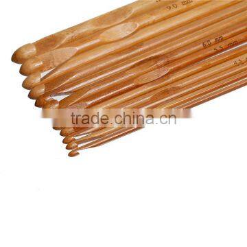 10mm - 3mm Natural Bamboo Single Pointed Afghan Tunisian Crochet Hooks Needles photo-2