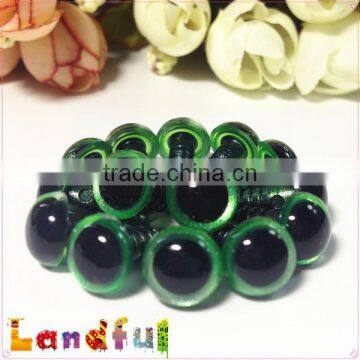 10mm Glitter Metallic Colored Blinking Dark Green Stuffed Doll Craft Eyes photo-6