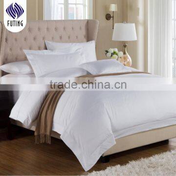 Factory price white color hotel bed sheet sets 400 Thread count duvet cover sets