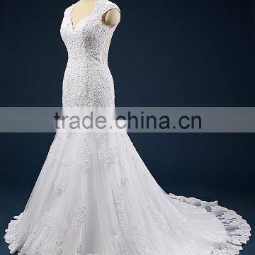 New Style Elegant A-Line Sweatheart Neckline and Sleeveless Lace Wedding Dress AS41401 photo-3