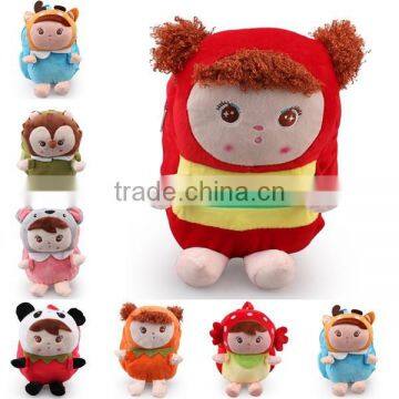 Korea style cartoon animal plush toy kindergarten children backpacks