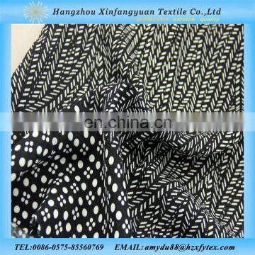 Black and white image dyed textile rayon fabric 2016