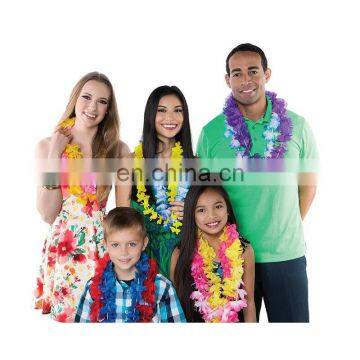 Wholesle plastic artificial hawaiian decor,hawaiian flower leis