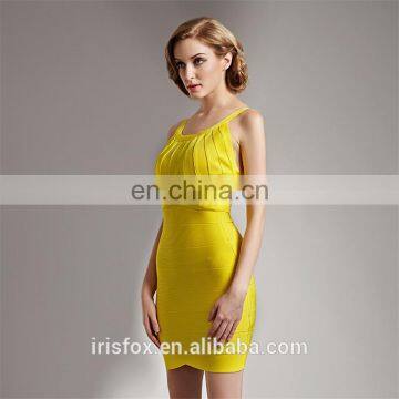 hot sell yellow club dress pretty spain ladies dress names