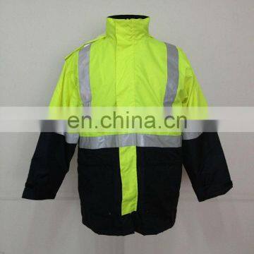 men's high visibility reflective safety jacket workwear