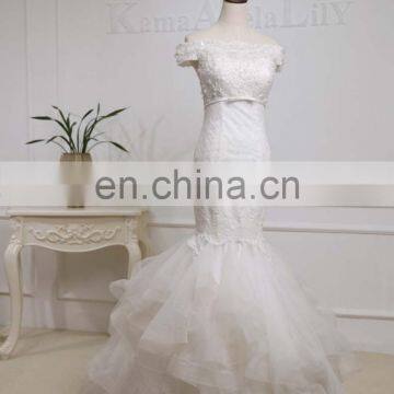 EBA23-F7 Lace with beading mermaid dress