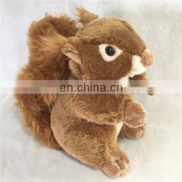 Lifelike Fur Brown Squirrel Plush Toy 2017 Custom Cute Stuffed Animal Soft Toy Plush Squirrel