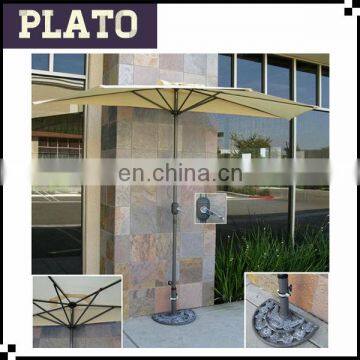 Half patio umbrella with stand, market umbrella, half umbrella