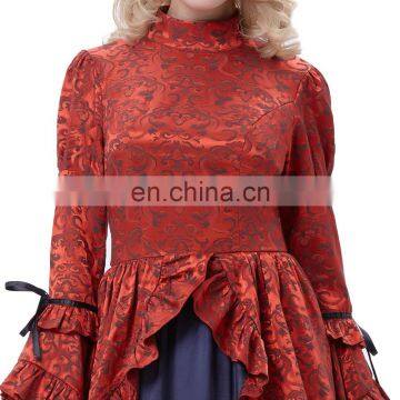 Belle Poque Retro Vintage Steampunk Victorian Edwardian Downton Abbey Long Maxi Dress BP000365-1 photo-6