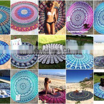 Mandala beach roundie round cover Hippie throw yoga mat wholesale 500 pcs