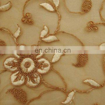 Floral Embroidered Fabric Designer .