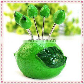 Wedding Gift Gree Lemon Design Fruit Fork