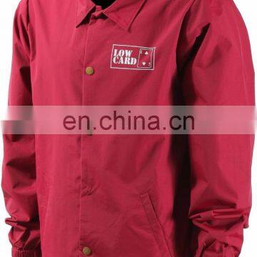 Coach Jackets - 2017 New Custom Made Red Color Coach Jacket High Quality Custom Logo 100% Nylon Coaches Jackets photo-3