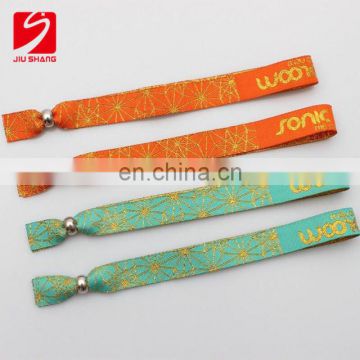 Polyester Woven Thread Printing wristbands sports