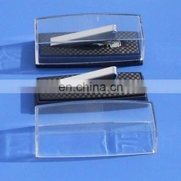 wholesale blank metal tie tack pin with plastic gifts box