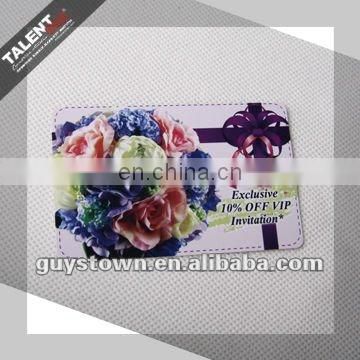 custom private design Spot UV plastic PVC Discount Card for promotion