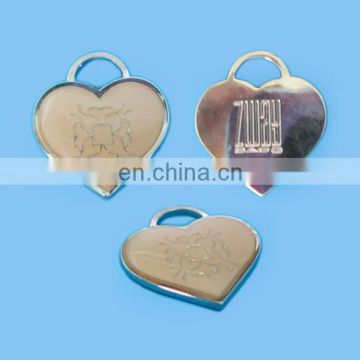 Fashion waterproof heart shape metallic ornament