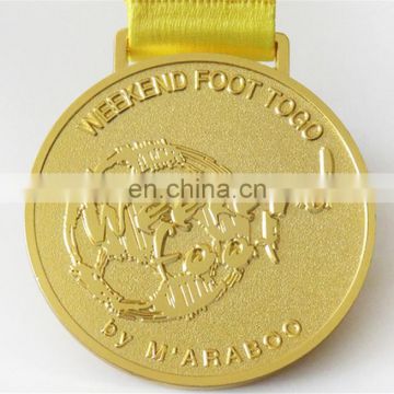 Gold and silver bronze medal for the custom weekend marathon running sports medal