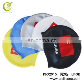 Custom logo adult kid size silicone swim cap,professional swimming cap DR manufacturer