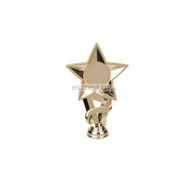 custom souvenir plastic star trophy with gold plating