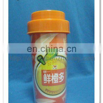 12cm Plastic Water Bottle as Uniform Orange Premium