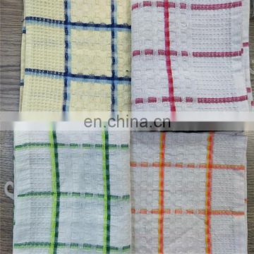 Kitchen good quality plain checked cotton woven kitchen tea towel