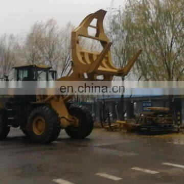 Cheap price 5TON SEM 655D Wheel loader with wood log grapple