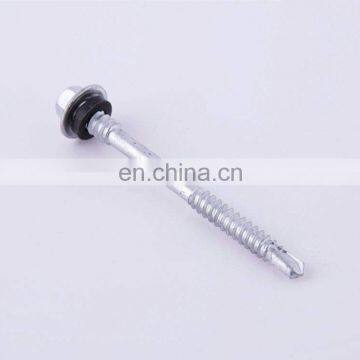 white zinc stainless hex wafer drill tail screws TEK screws with EPDM pad