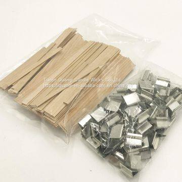 Cheap Natural Candle Wood Wick With Metal Tab For Candle Making photo-3