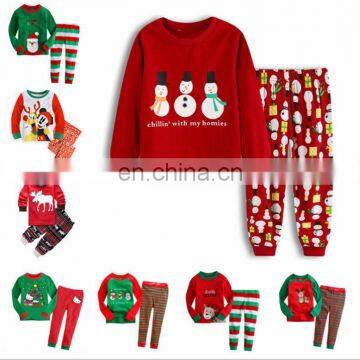 Christmas Baby pyjamas Fall Winter Snowman Santa Claus print Sleepwear Nightwear bedgown sleepcoat nighty